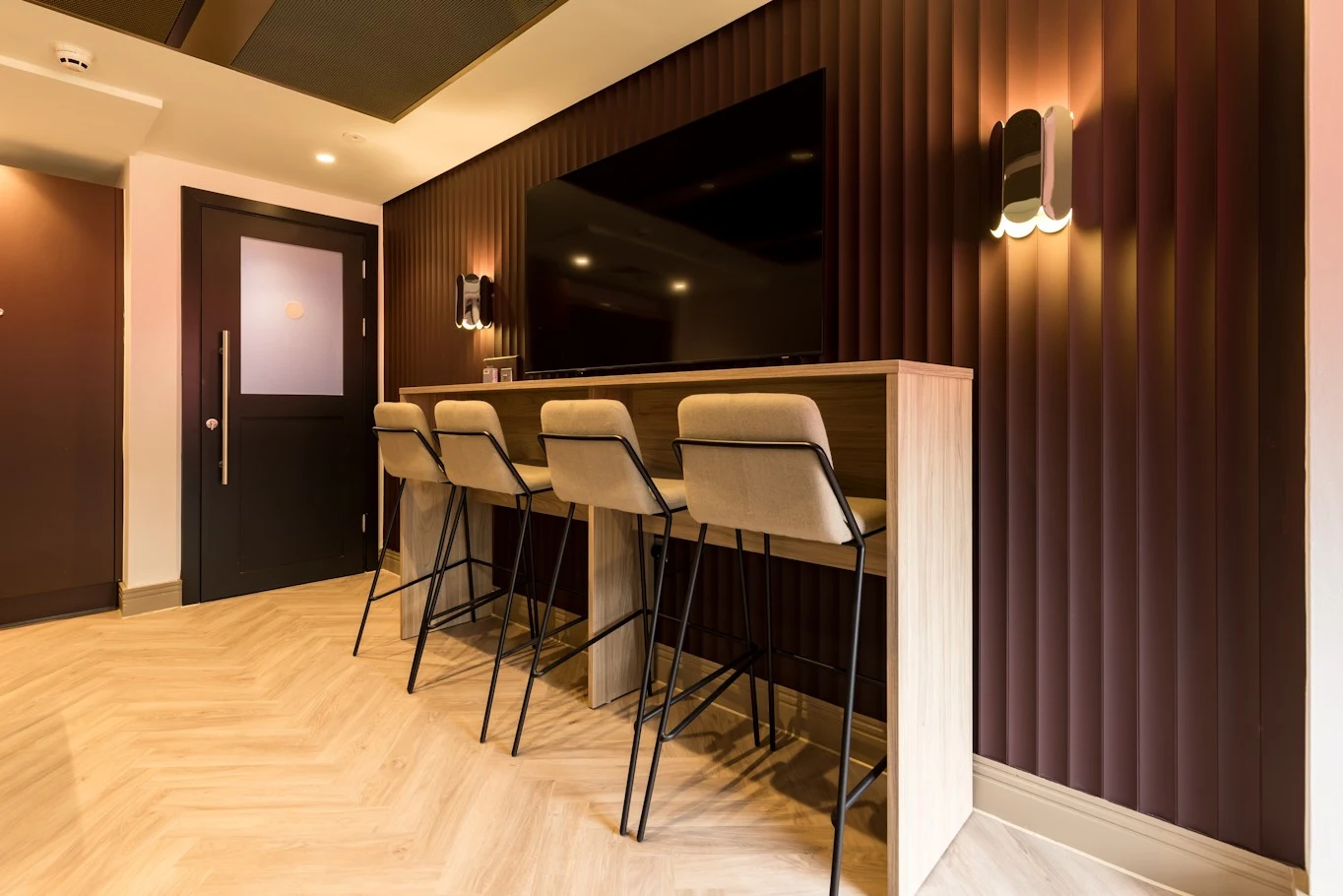 Detailed hospitality interior at Liverpool F.C., Anfield